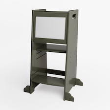 Allis Baby Toddler Learning Tower with Adjustable Height and Blackboard - Sage Green | Green | Sage | One Size | 1