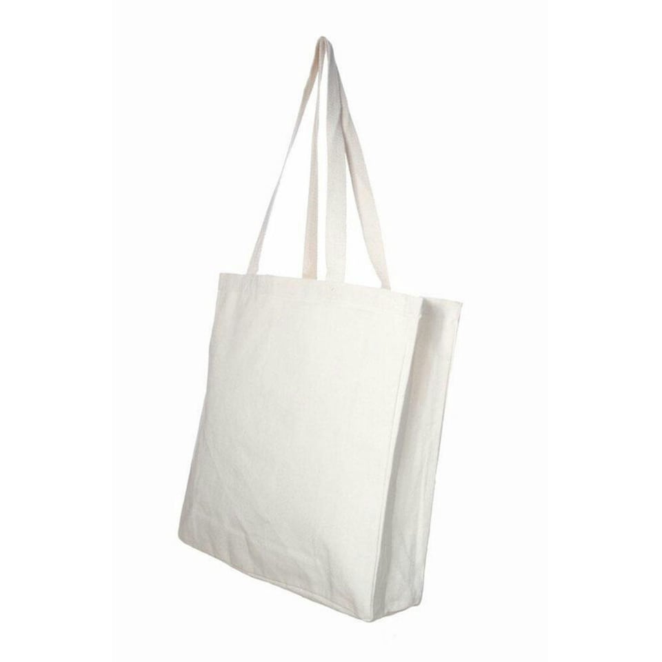 United Bag Store Cotton Gusseted 207ml Shopper - Natural - One Size