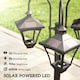 image 3 of Outsunny Solar Lamp Post Dusk-to-Dawn Sensor 185 cm Black | Black | Black | 52 x 52 x 185 cm