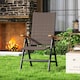 image 9 of Outsunny Folding Garden Chair, 5-level Reclining PE Rattan Garden Dining Chair with Wood Armrests, High Back and Steel Frame for Outdoor, Patio, Terrace, Porch, Brown | Brown | Brown