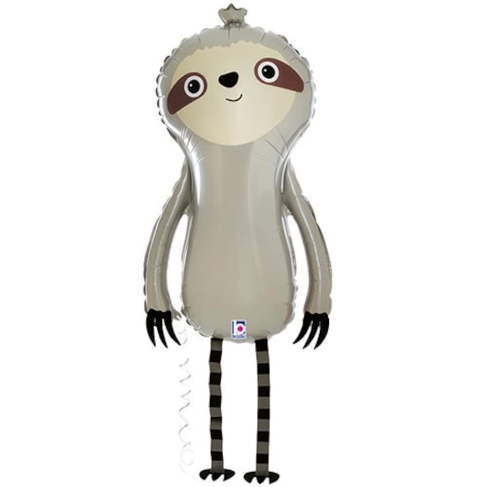 image 1 of Sloth Walking Pet Foil Helium Balloon 99cm / 39 in