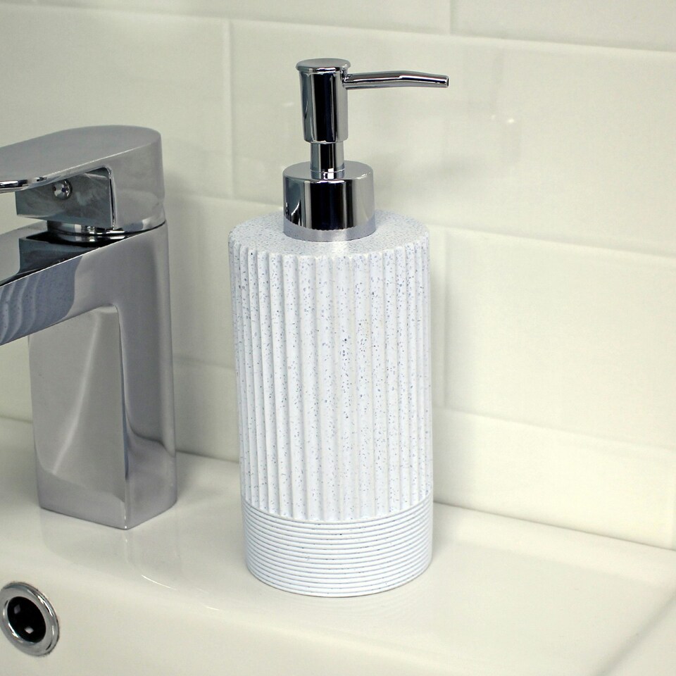 Showerdrape Tranquil Pale Blue Sparkle Liquid Soap Dispenser