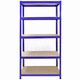 image 4 of 5 x T-Rax 90cm Blue Racking & Bay Connectors Blue