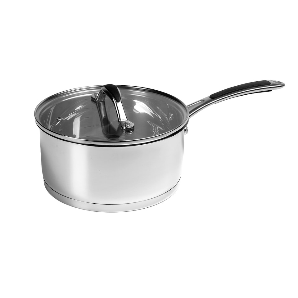 image 1 of ProChef 20cm Stainless Steel Saucepan with Glass Lid Induction & Oven Safe