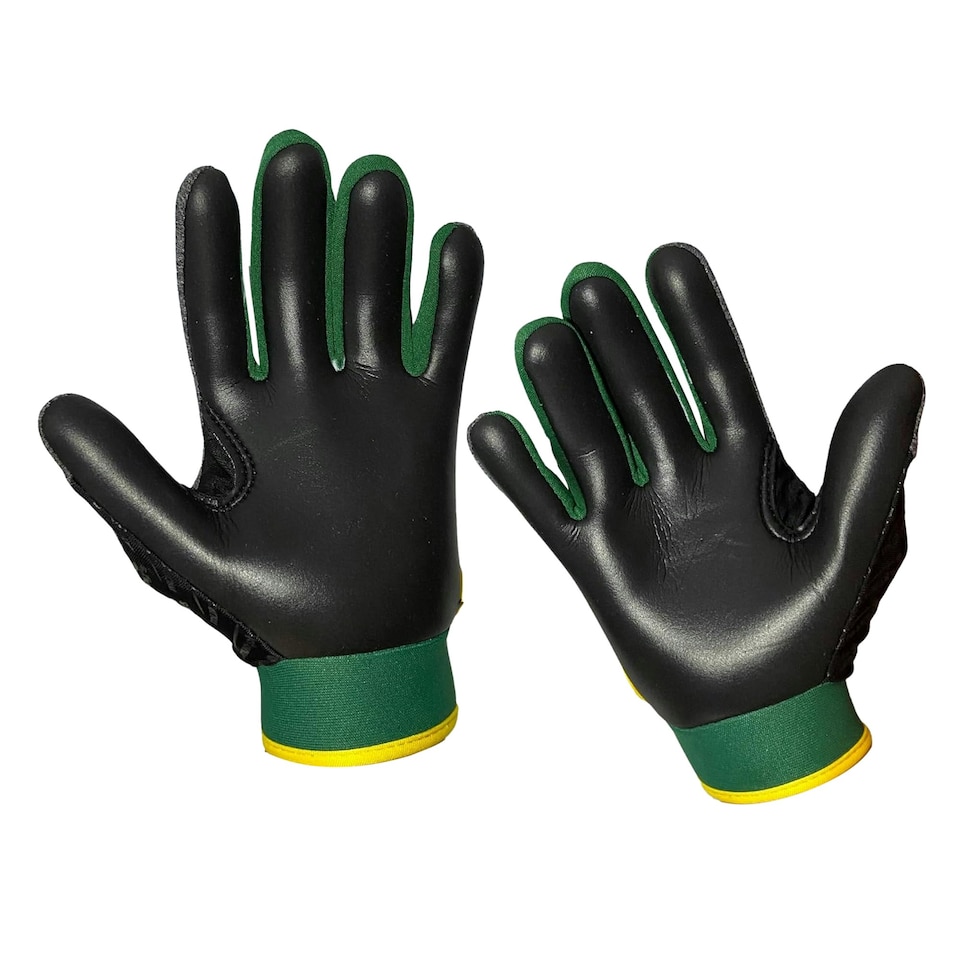 image 1 of Murphys Unisex Adult Contrast Gaelic Gloves - Grey/Green/Yellow - L