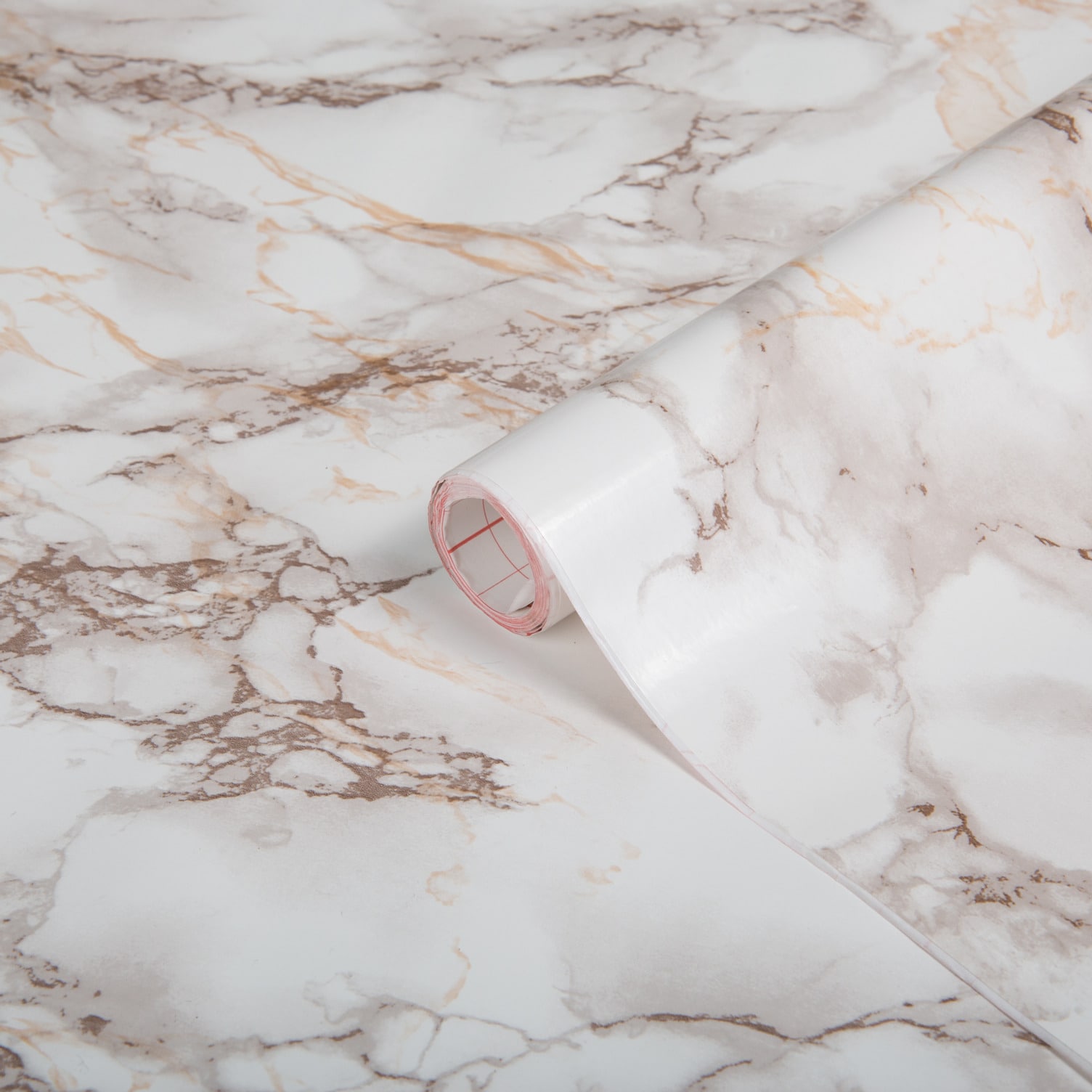 d-c-fix Glossy Marble Brown White Self Adhesive Sticky Back Plastic Vinyl Film 5m x 90cm