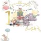 image 3 of Bear And Pile Of Gifts Granddaughter Happy 1st Birthday Card