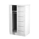 image 6 of Carlton 5 Drawer 1 Door Childrens Wardrobe in Porcelain Matt (Ready Assembled) | White | Porcelain Matt