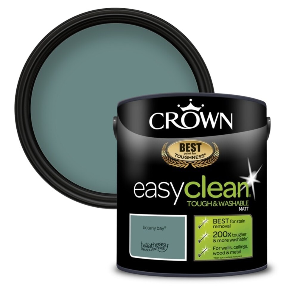 image 1 of Crown Easyclean Matt Emulsion 2.5L Botany Bay