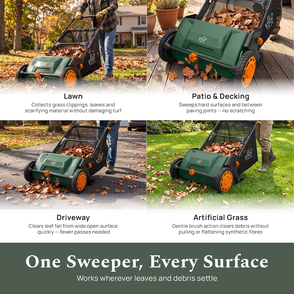 image 1 of Pelle & Sol 21-Inch Manual Lawn Sweeper with 103L Bag