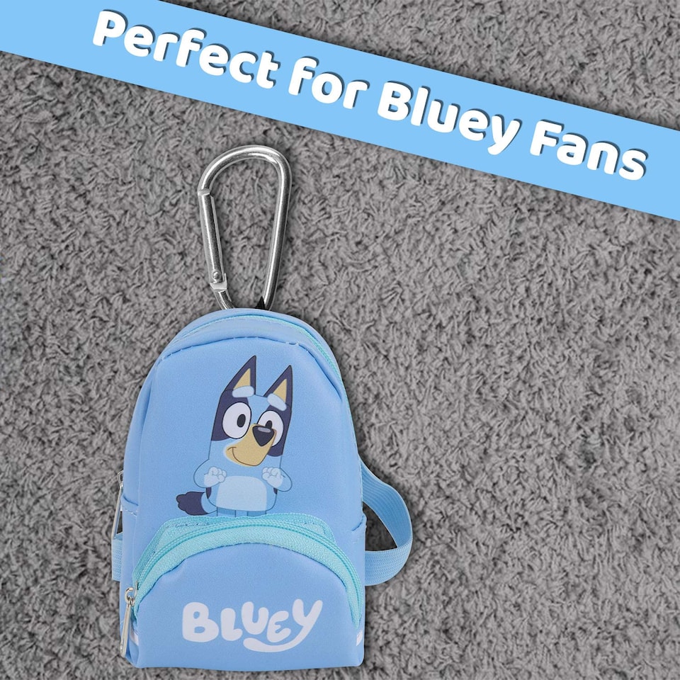 image 1 of vfm-estore Bluey Backpack Bag Clip - Plush Children's Accessory