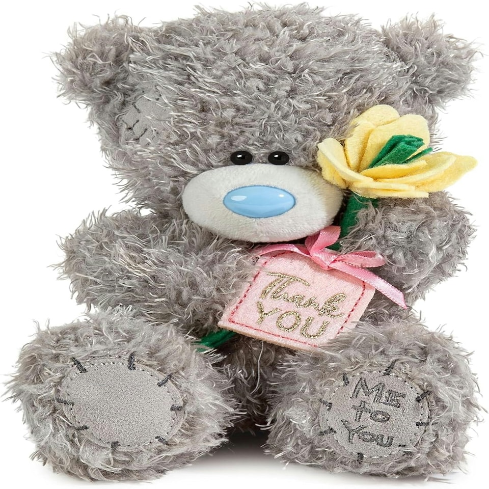 image 1 of Me To You 'Thank You' Plush Bear On Gift Plinth 15cm High