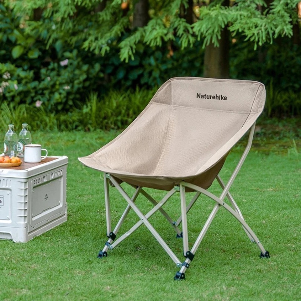 image 1 of All-Terrain Contoured Moon Chair | Black | Black