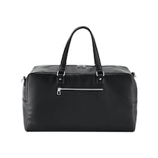 Quadra Tailored Luxe Leather-Look PU Weekend Bag - Black - One Size | Black | One Size