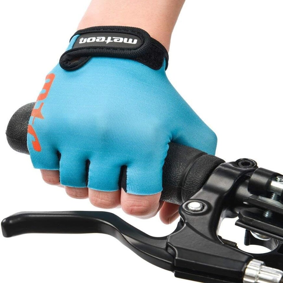 image 1 of Meteor Kids Bike Gloves – Breathable, Non-Slip, Padded for Comfort & Safety Blue | One Blue | JR M