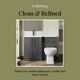 image 7 of Balterley Left-Hand Bathroom Vanity and WC Unit Combination with Basin, with Handles | Grey | Gloss Grey