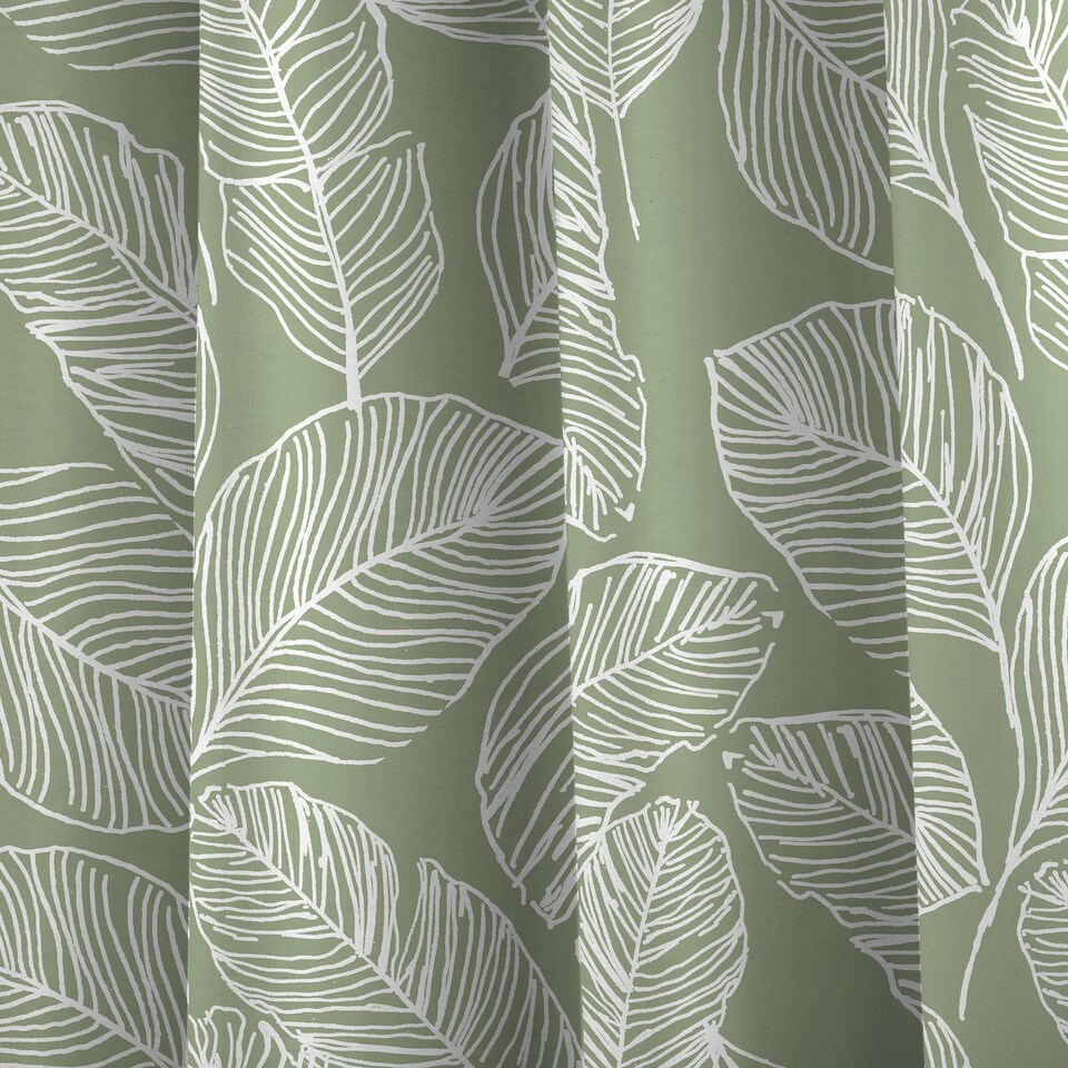 image 1 of Fusion Matteo Eyelet Curtains Green