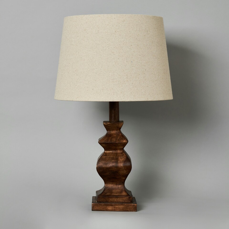image 1 of BHS Henlock Walnut Table Lamp, Natural