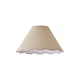 image 1 of ValueLights Florie Natural Large Taper Lamp Shade Scallop Pink Trim & Bulb | Pink