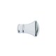 image 2 of 35mm Fixed Length Metal Curtain Pole Set Chrome Trumpet Finial 260cm