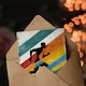 image 3 of Colourful Abstract Geometric Sport Runner Athlete Good Luck Card