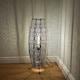 image 1 of Aziza Moroccan style Satin Nickel Floor Lamp Silver