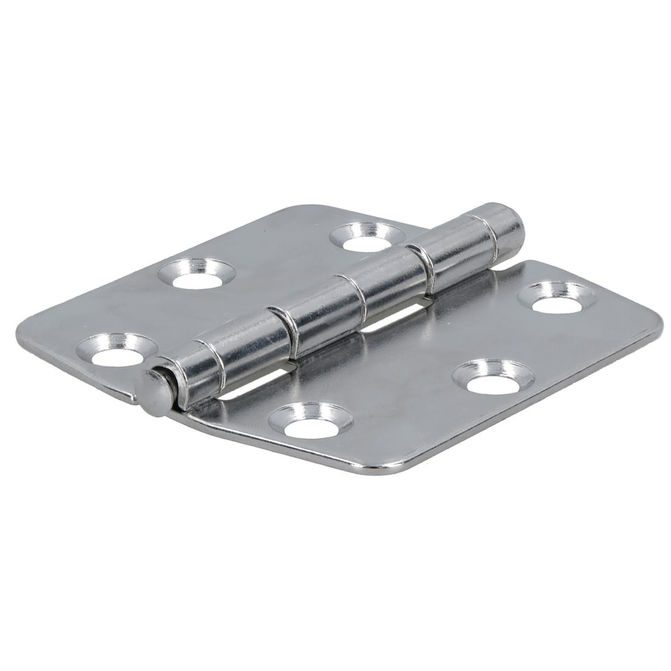 image 1 of Polished Butterfly Door Hinge 8 PackStainless Steel 75mm x 73mm 316 Marine Cabin