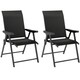 image 6 of Outsunny 2PCS Folding Chair w/ Breathable Mesh Fabric Seat, Black Black | 4 pcs