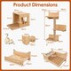 image 2 of COSTWAY 6Pcs Cat Wall Furniture Set Wall Mounted Shelves