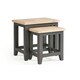 image 1 of Classic Rustic Dark Grey Nest of Tables Grey