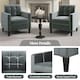 image 6 of COSTWAY Modern Velvet Accent Sofa Chair Upholstered Armchair | Grey | Chair