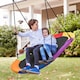image 4 of COSTWAY Oval Swing 60 inch Tree Swing with Adjustable Heights Multicolor