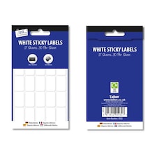 Pack of 510 White 19mm x 12mm Self Adhesive Labels