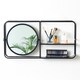 image 2 of Fine Decor FA3722W Edwin Shelving and Organiser Mirror, Black Black