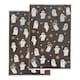 image 1 of Luxury Halloween Hand Towels Pack of 2 - 100% Cotton Spooky Tea Towels Grey | Ghosties