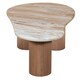 image 4 of Bundi Natural Marble & Wood Pedestal Coffee Table Brown