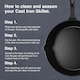 image 5 of VonShef 3Pc Cast Iron Skillet Pan Set - 6", 8", 10"