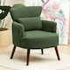 image 2 of HOMCOM Armchair with Padded Seat and Backrest for Living Room, Green Green