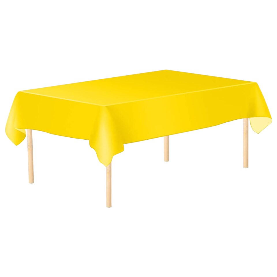 image 1 of Disposable Plastic Table Cover, Table Liner - 54" x 108"