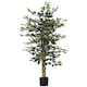 image 1 of HOMCOM Artificial Ficus Tree with Lifelike Leaves and Natural Trunks Green | Green | 7.5ft