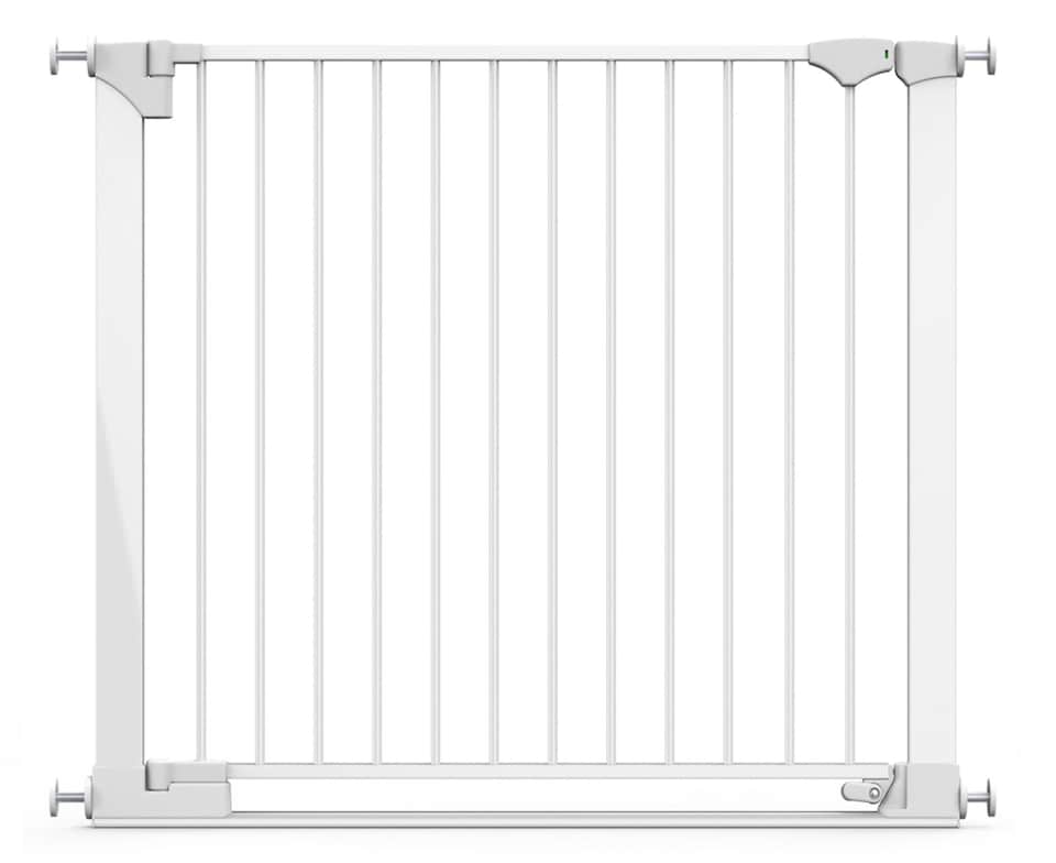 image 1 of Safetots SafeStep Gate, White, 96cm - 103cm, Extra Low Walkthough, 81cm Extra Wide Doorway, One Piece Extra Wide Baby Gate