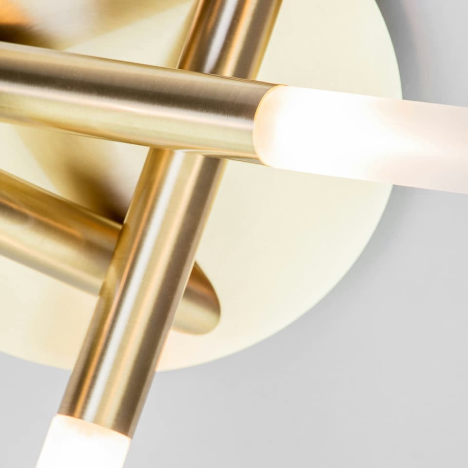 image 1 of BHS Cindy Flush Ceiling Light | Gold | Satin Brass | 1