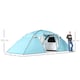image 7 of Outsunny 4-6 Man Family Camping Tent w/ 2 Bedrooms, a Living Room, Grey 