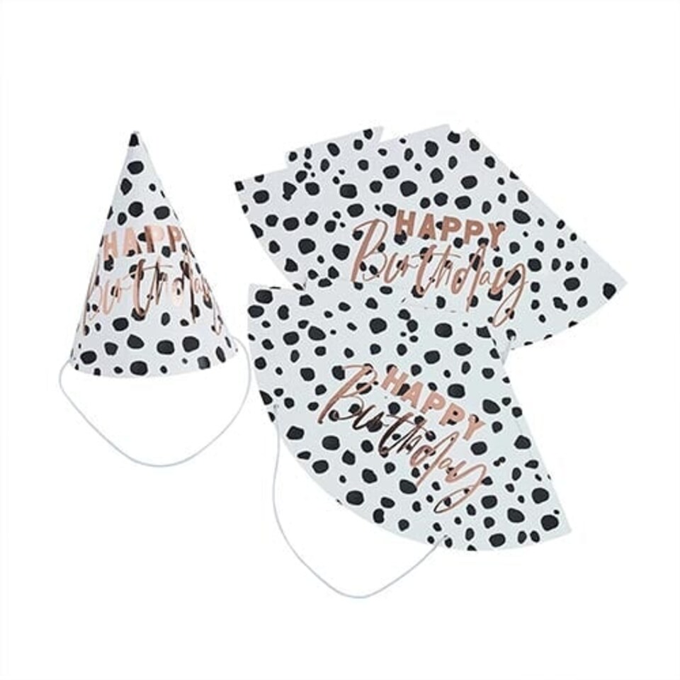 Dalmatian Happy Birthday Cone Hats - Pack of 10