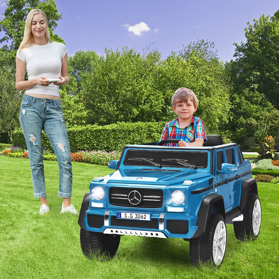 image 1 of COSTWAY Kids Car Licensed Mercedes Benz Toy Car Blue