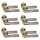 image 1 of Golden Grace 6 Pair Straight T-Bar Linear Door Handles in Antique Brass Finish Bronze