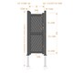 image 2 of Pedestrian Gate 1000x2200mm Grey - Diagonal Solid Infill and Flat Top Grey