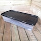 image 2 of 6 x 42L Clear Under Bed Storage Box with Black Lid, Stackable and Nestable Design Storage Solution | White | White