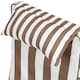 image 6 of High Back Seat Pad Deck Stripe, Cushion, Chocolate