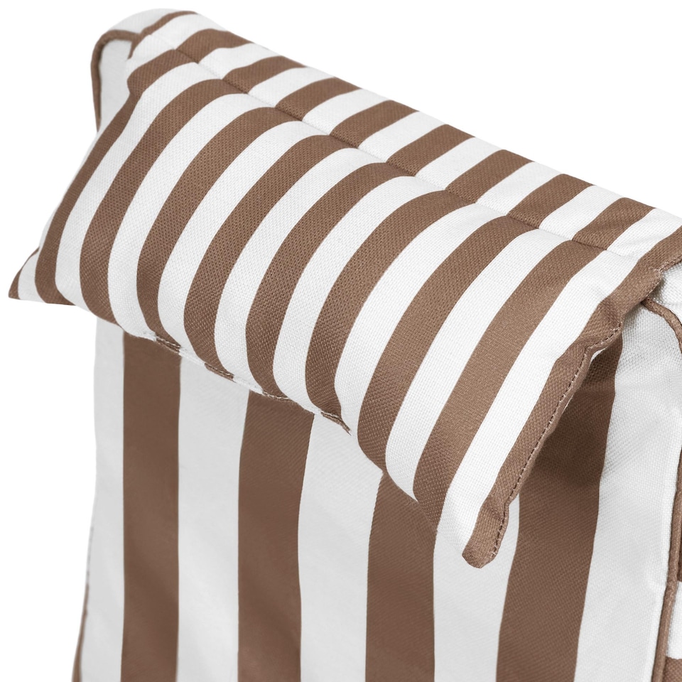 image 1 of High Back Seat Pad Deck Stripe, Cushion, Chocolate